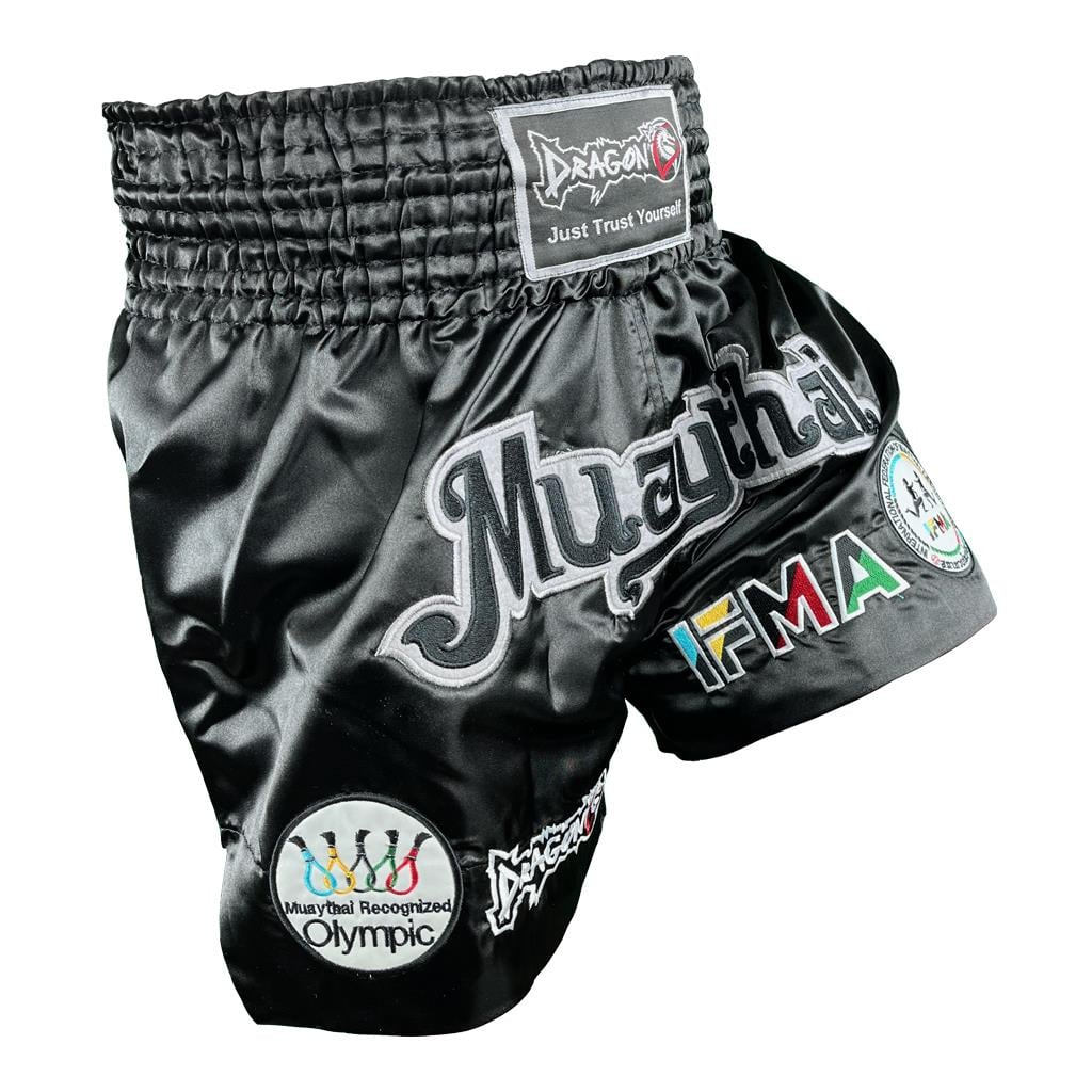 DragonDo MT2017 Muay Thai Federasyon zertifiziert mit Stickerei Mac Shorts – für Training und Wettkampf