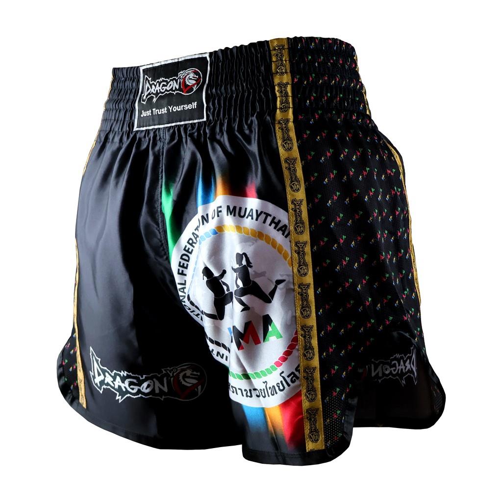 DragonDo MT2025 IFMA Logolu Muay Thai Shorts bedruckt Muay Thai – für Training und Wettkampf