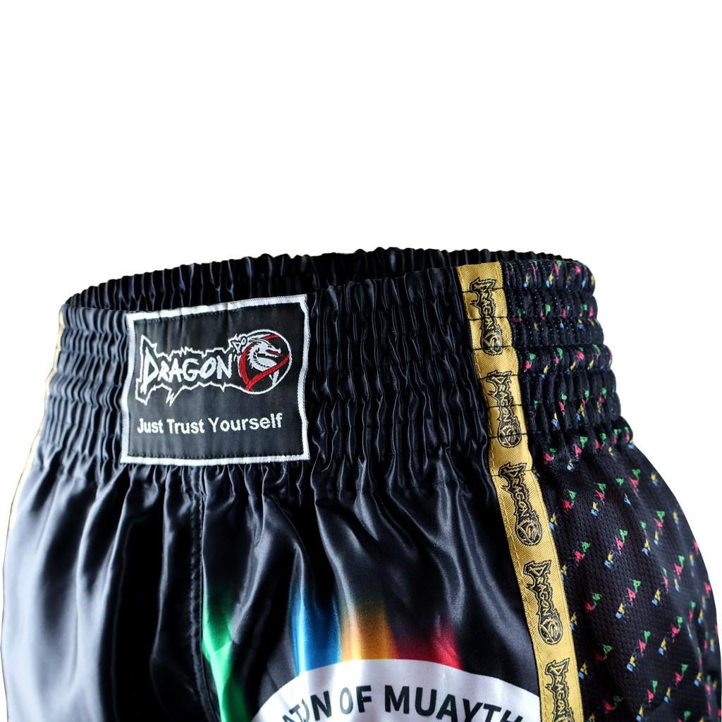 DragonDo MT2025 IFMA Logolu Muay Thai Shorts bedruckt Muay Thai – für Training und Wettkampf