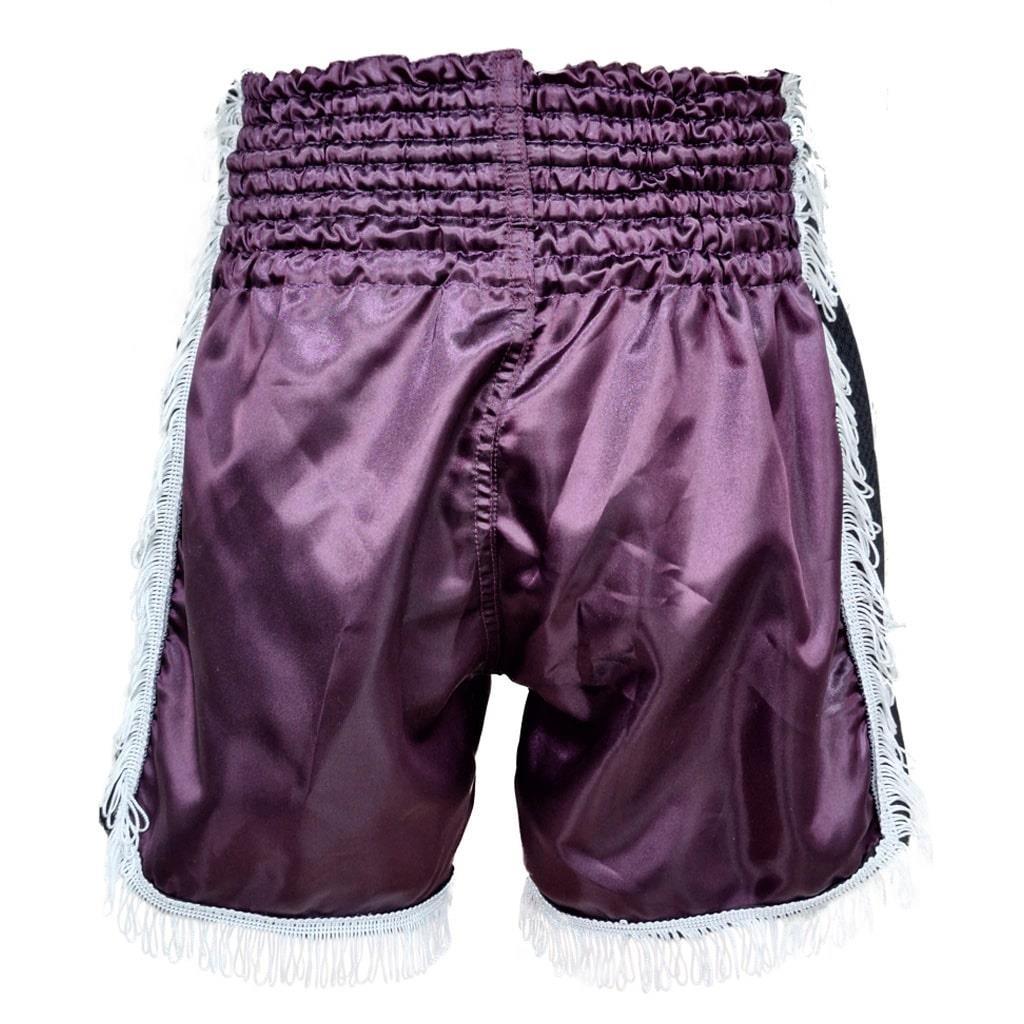 DragonDo MT3020 Apache Muaythai Shorts, Lila Muaythai Shorts mit Quasten