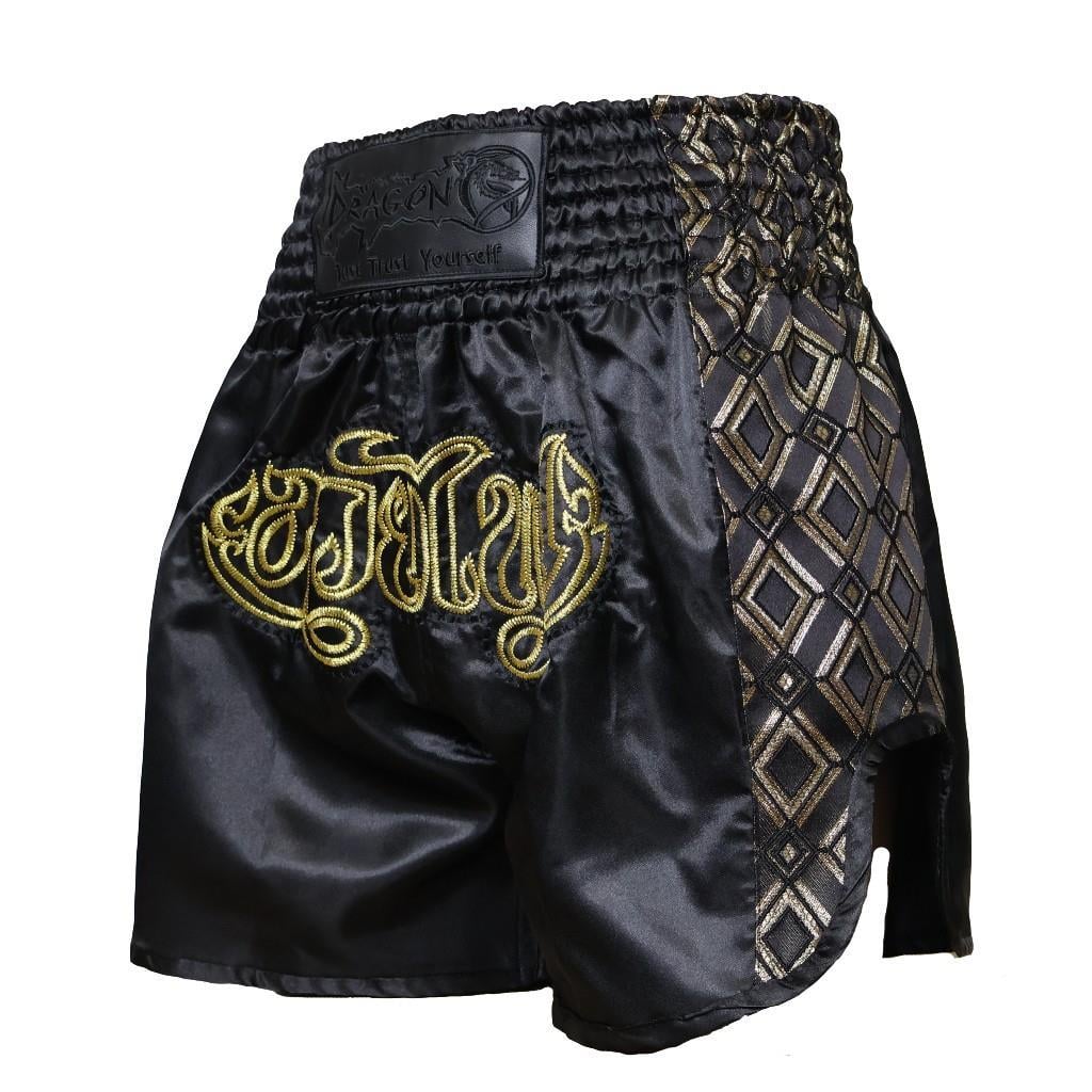 DragonDo MT3028 Bestickte Muaythai-Shorts, Muaythai-Trainingsshorts