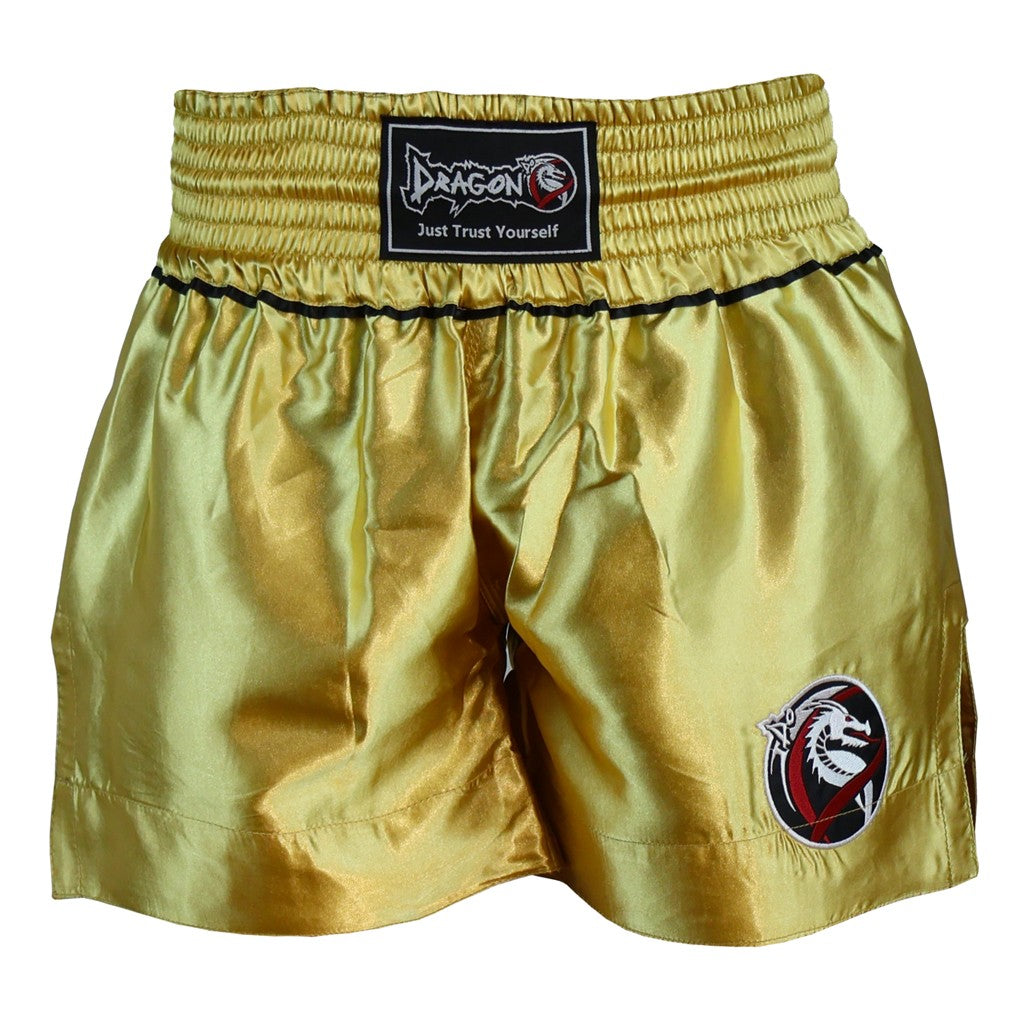 DragonDo MT3033 Muaythai Shorts Gold Kickbox-Shorts