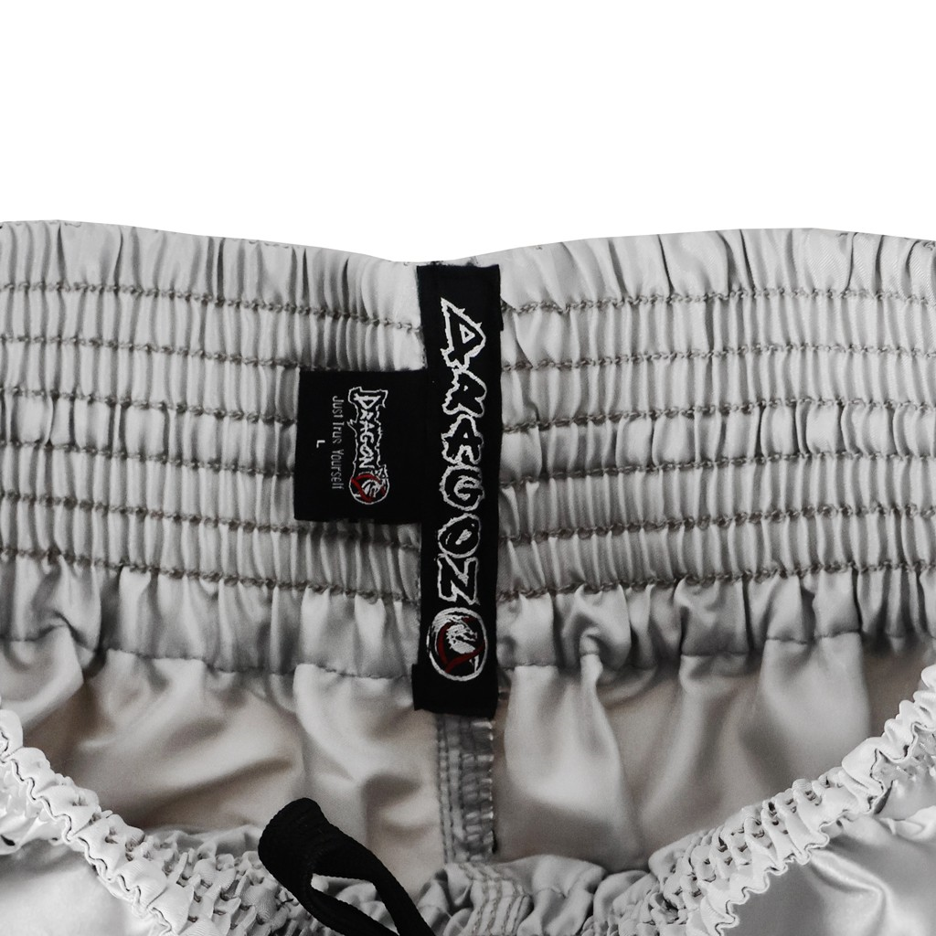 DragonDo MT3033 Muay Thai Shorts Grau Kickbox – für Training und Wettkampf