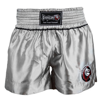 DragonDo MT3033 Muay Thai Shorts Grau Kickbox – für Training und Wettkampf