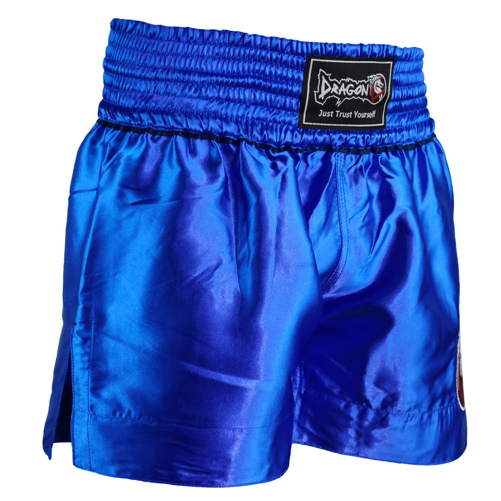 DragonDo MT3033 Muay Thai Shorts Blau Kickbox – für Training und Wettkampf