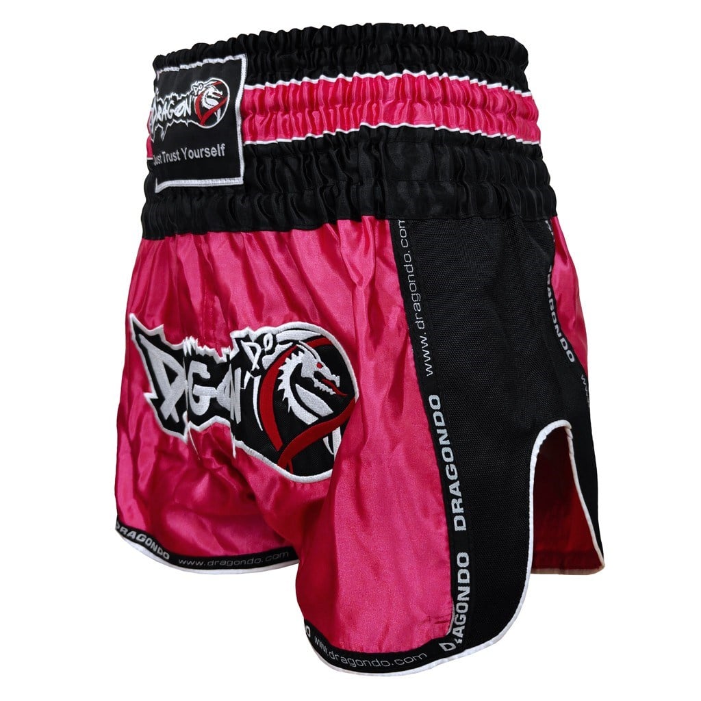 DragonDo MT3075 Retro NEO Kickbox-Shorts Muay Thai Shorts Pink