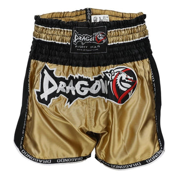 DragonDo MT3075 Retro NEO Kickbox-Shorts Gold Muay Thai Shorts Gold