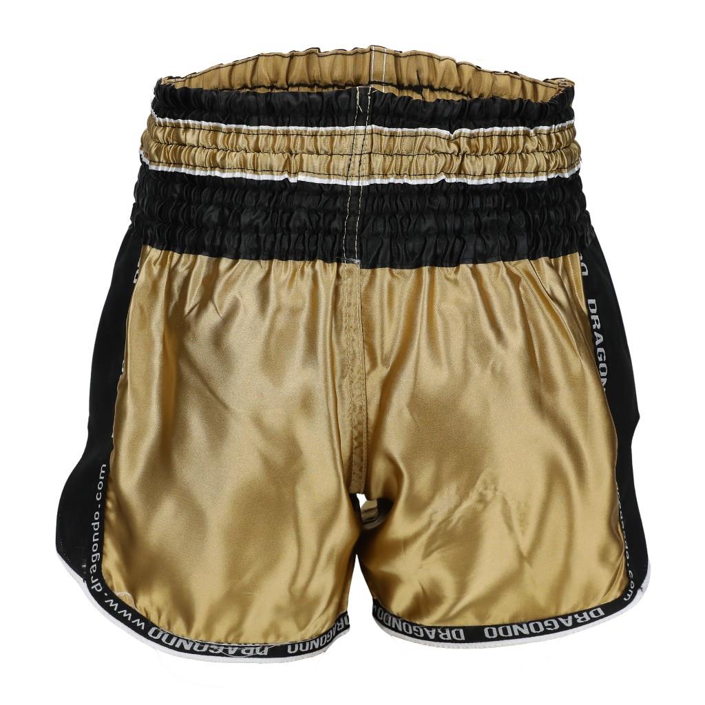 DragonDo MT3075 Retro NEO Kickbox-Shorts Gold Muay Thai Shorts Gold