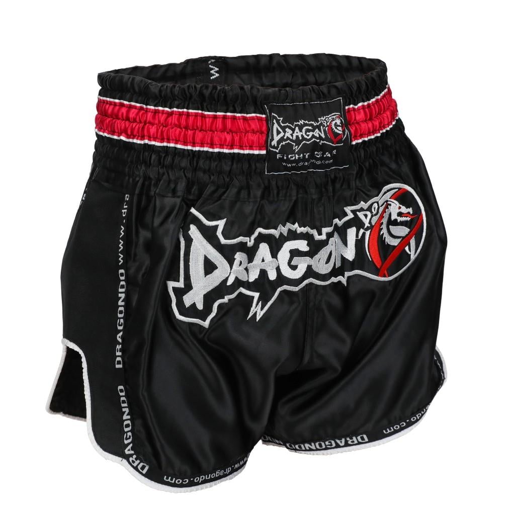 DragonDo MT3075 Retro NEO Kickbox-Shorts Schwarz Retro Muay Thai Shorts
