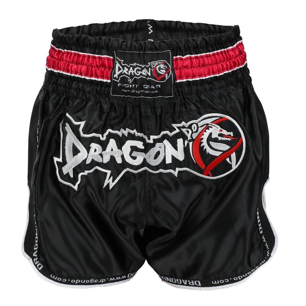 DragonDo MT3075 Retro NEO Kickbox-Shorts Schwarz Retro Muay Thai Shorts