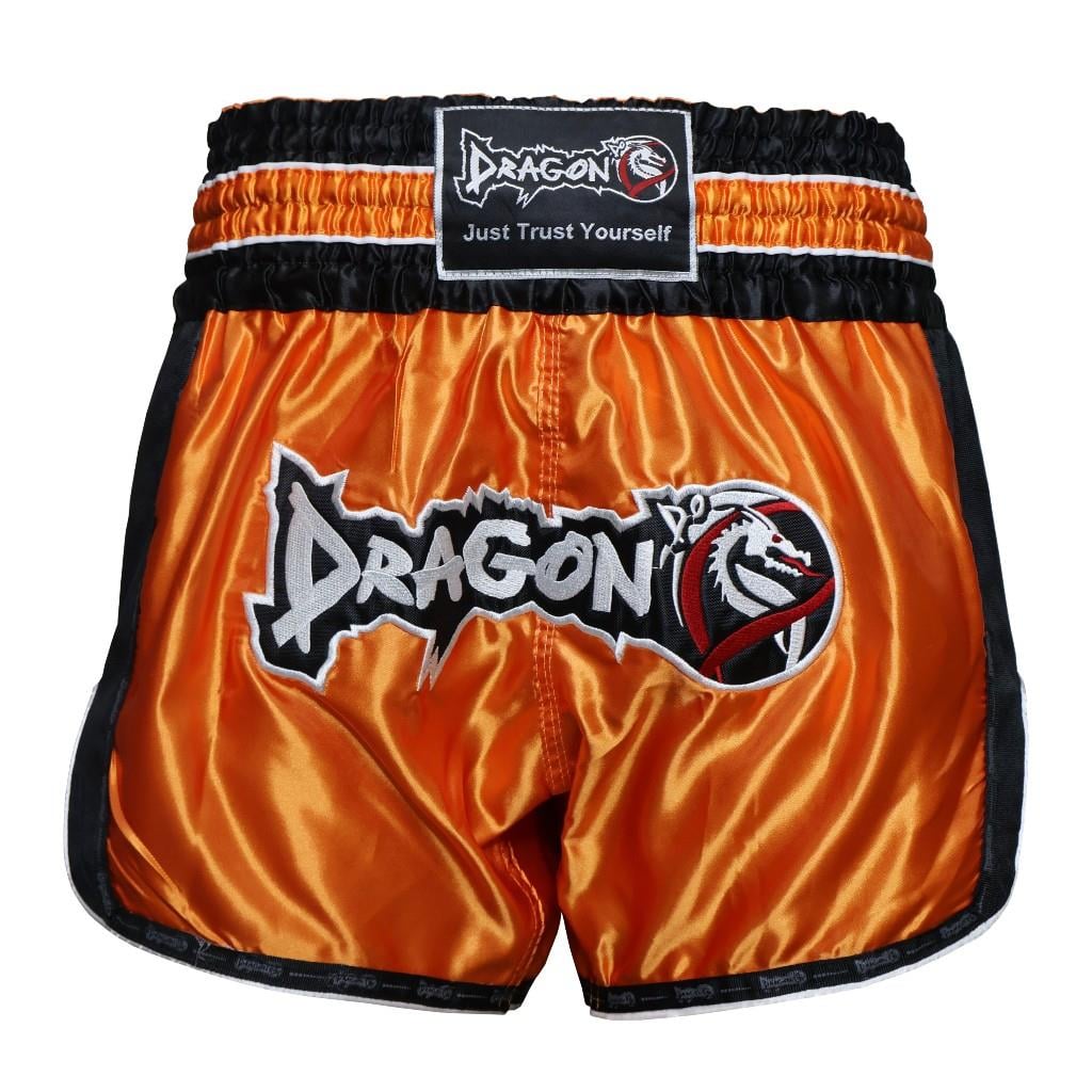 DragonDo MT3075 Retro NEO Kickbox-Shorts Muay Thai Shorts Orange