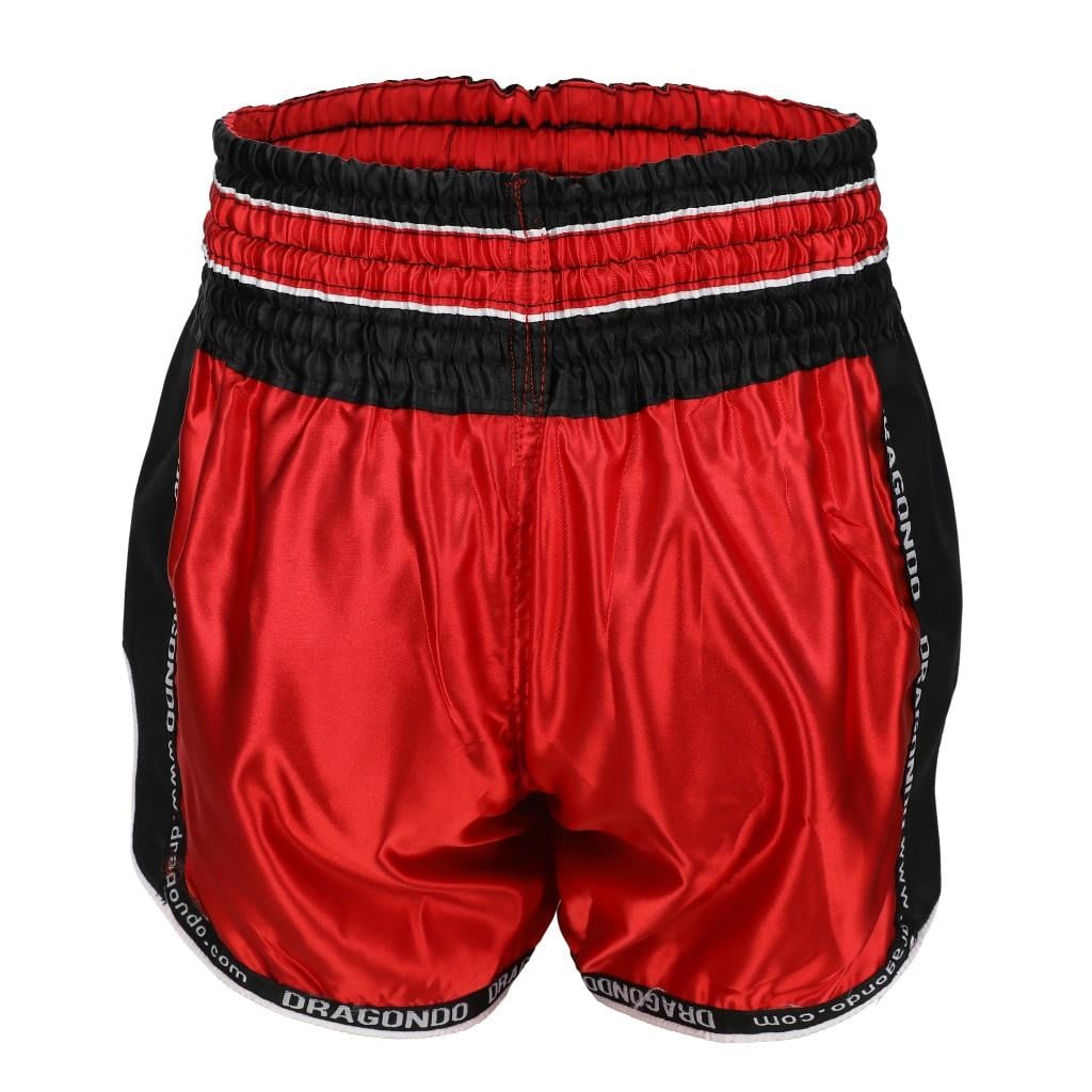 DragonDo MT3075 Retro NEO Kickbox-Shorts, Rot, Retro Muay Thai Shorts