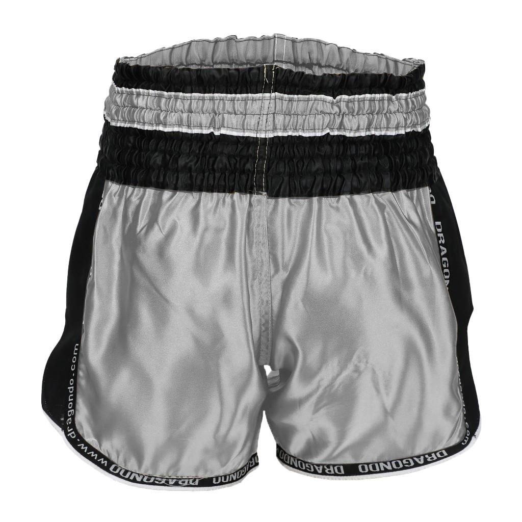 DragonDo MT3075 Retro NEO Muaythai Shorts Graue Kickbox-Shorts