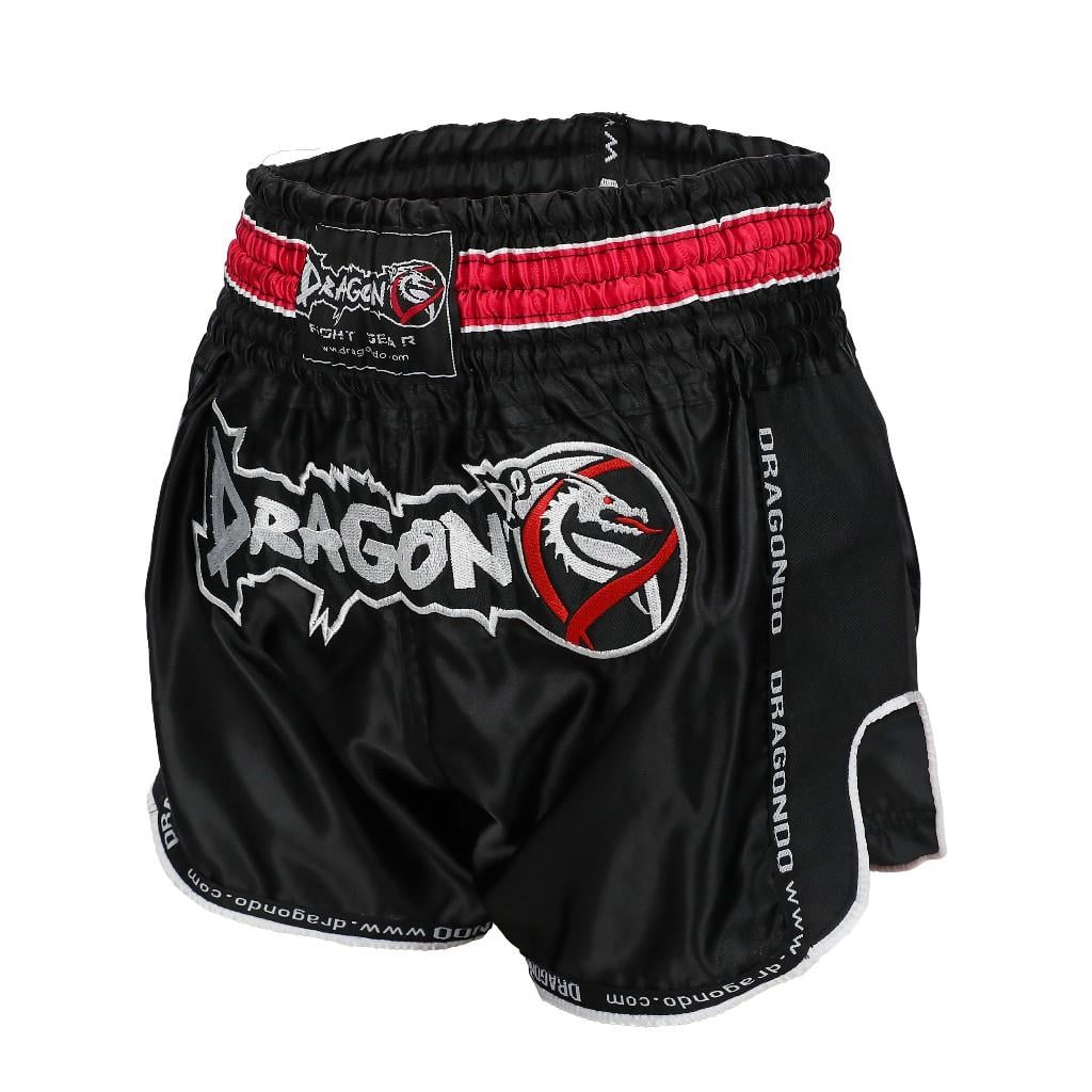 DragonDo MT3075 Retro NEO Kickbox-Shorts Schwarz Retro Muay Thai Shorts