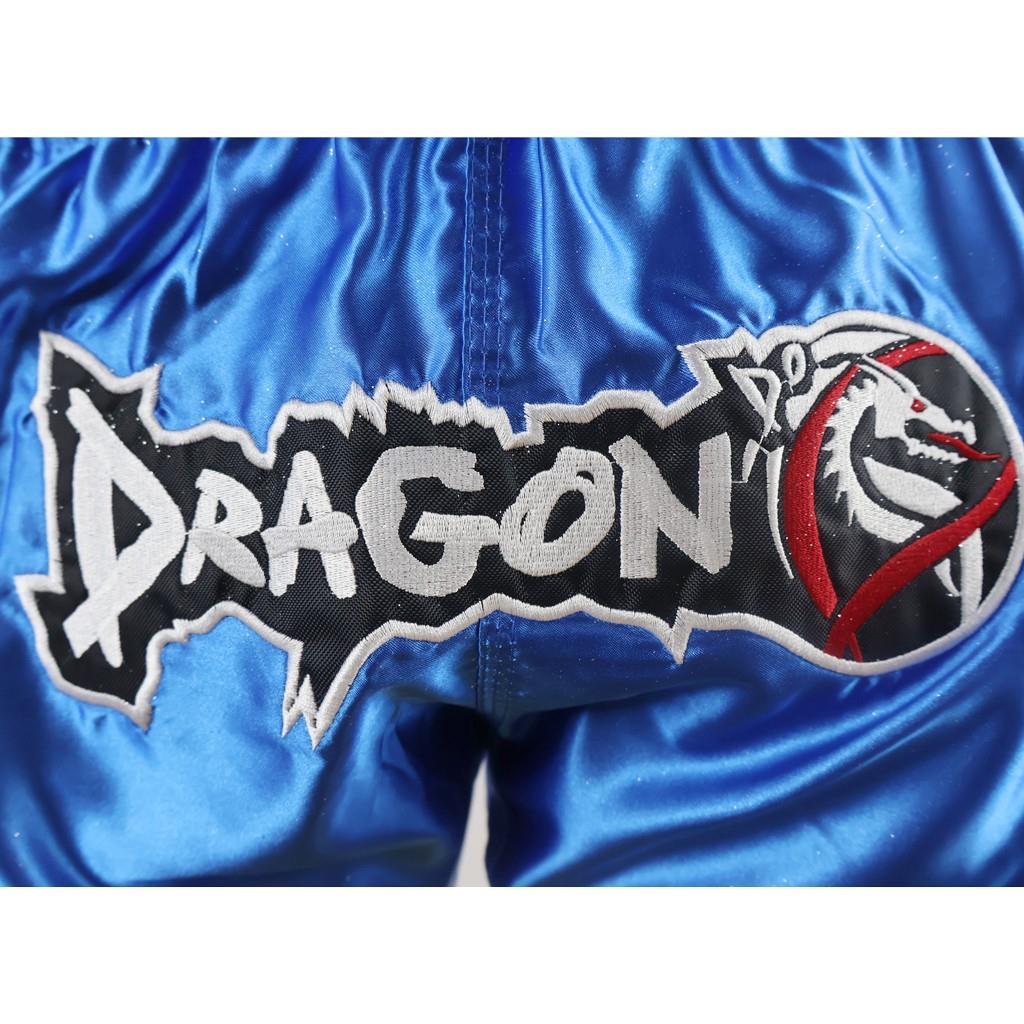 DragonDo MT3076 Glänzende Muay Thai blaue Kickbox-Shorts