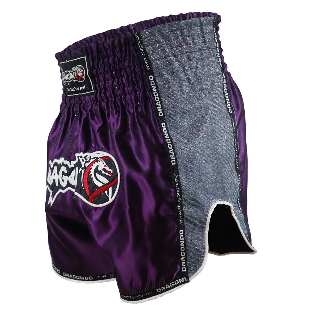 DragonDo MT3076 Glänzende Muay Thai Kickbox-Shorts in Lila