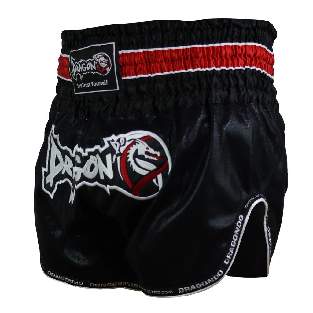 DragonDo MT3077 Muaythai Shorts - Kickbox-Shorts Schwarz