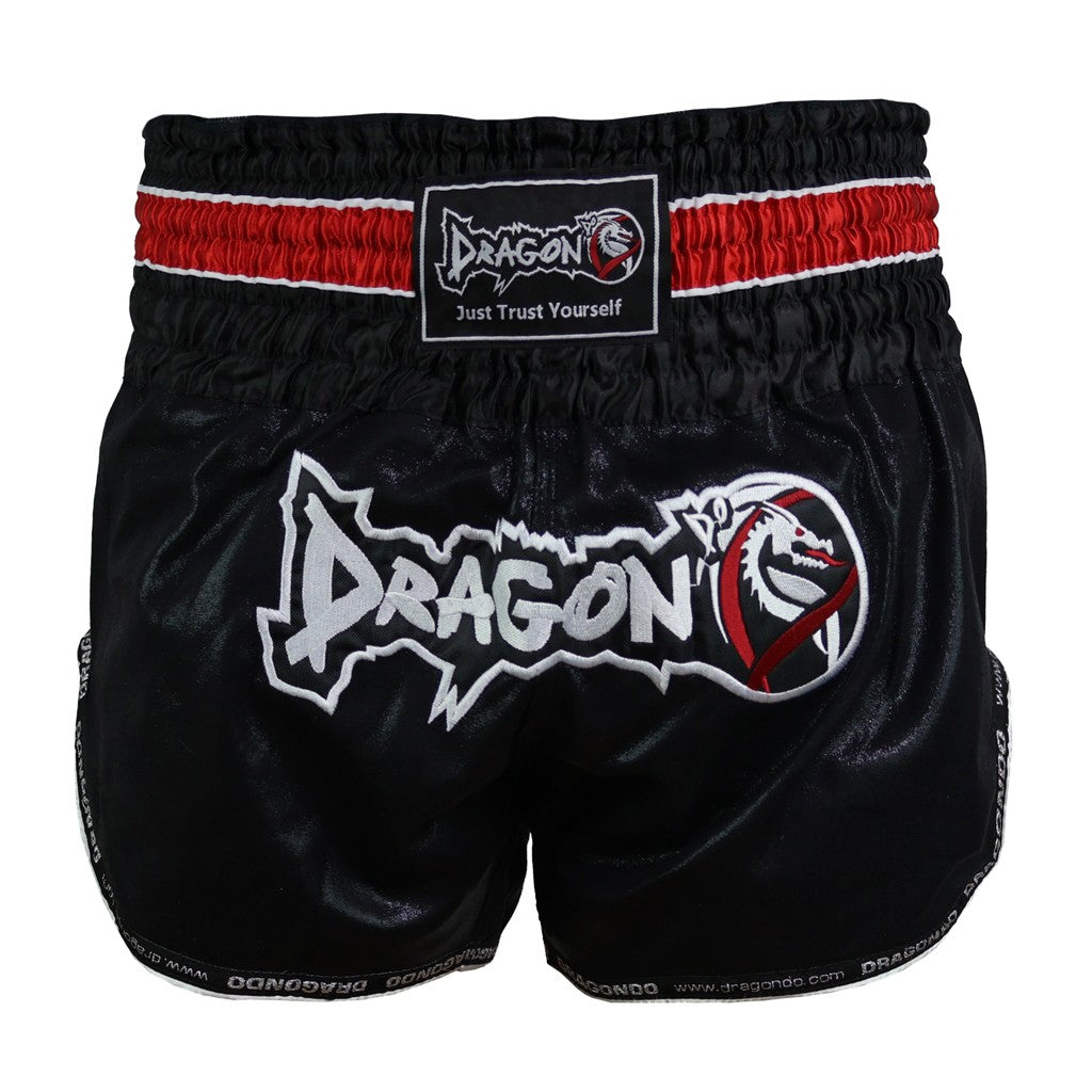 DragonDo MT3077 Muaythai Shorts - Kickbox-Shorts Schwarz