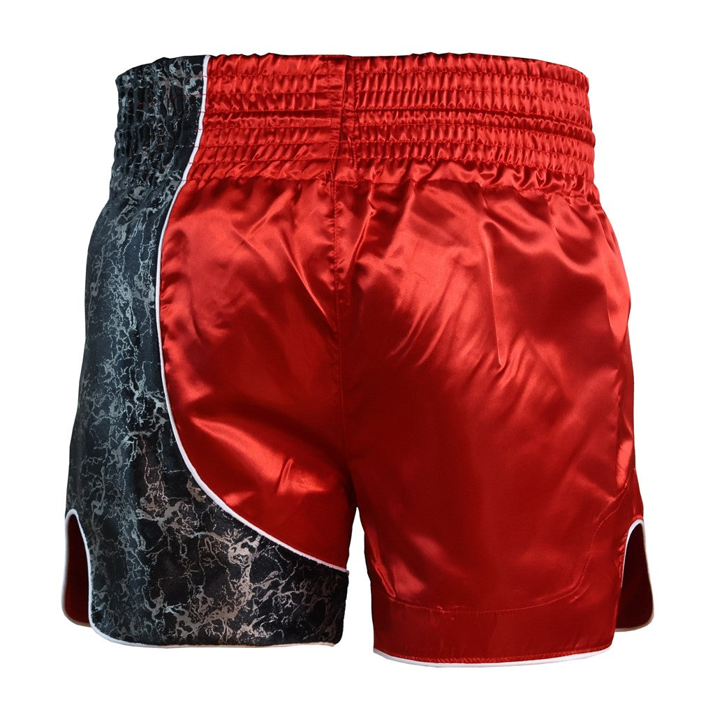 DragonDo MT3409 Trust Yourself Rot Muay Thai Kickbox Shorts – für Training und Wettkampf