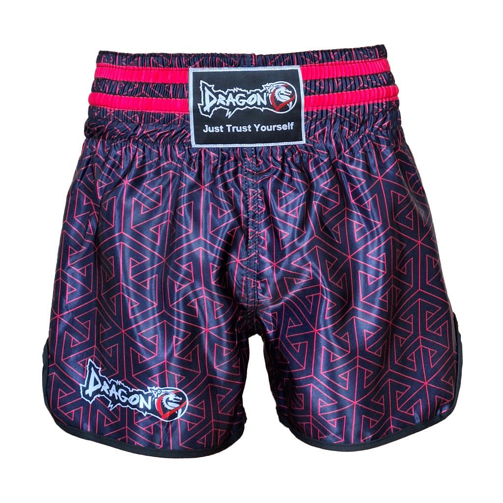 DragonDo MT3442 Muay Thai Shorts Kickbox-Shorts Neon Pink Digital Print Shorts