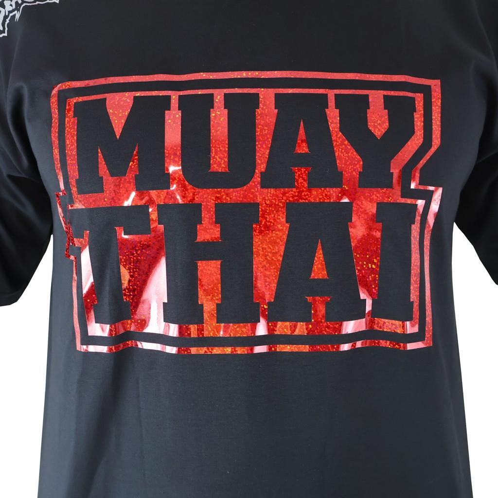 DragonDo TX8523 Muaythai T-Shirt, leuchtend rotes bedrucktes Muaythai T-Shirt