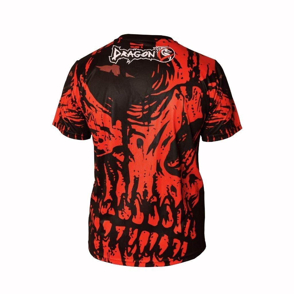 DragonDo TX8597 Kickbox-Muaythai-T-Shirt, rotes T-Shirt mit Digitaldruck