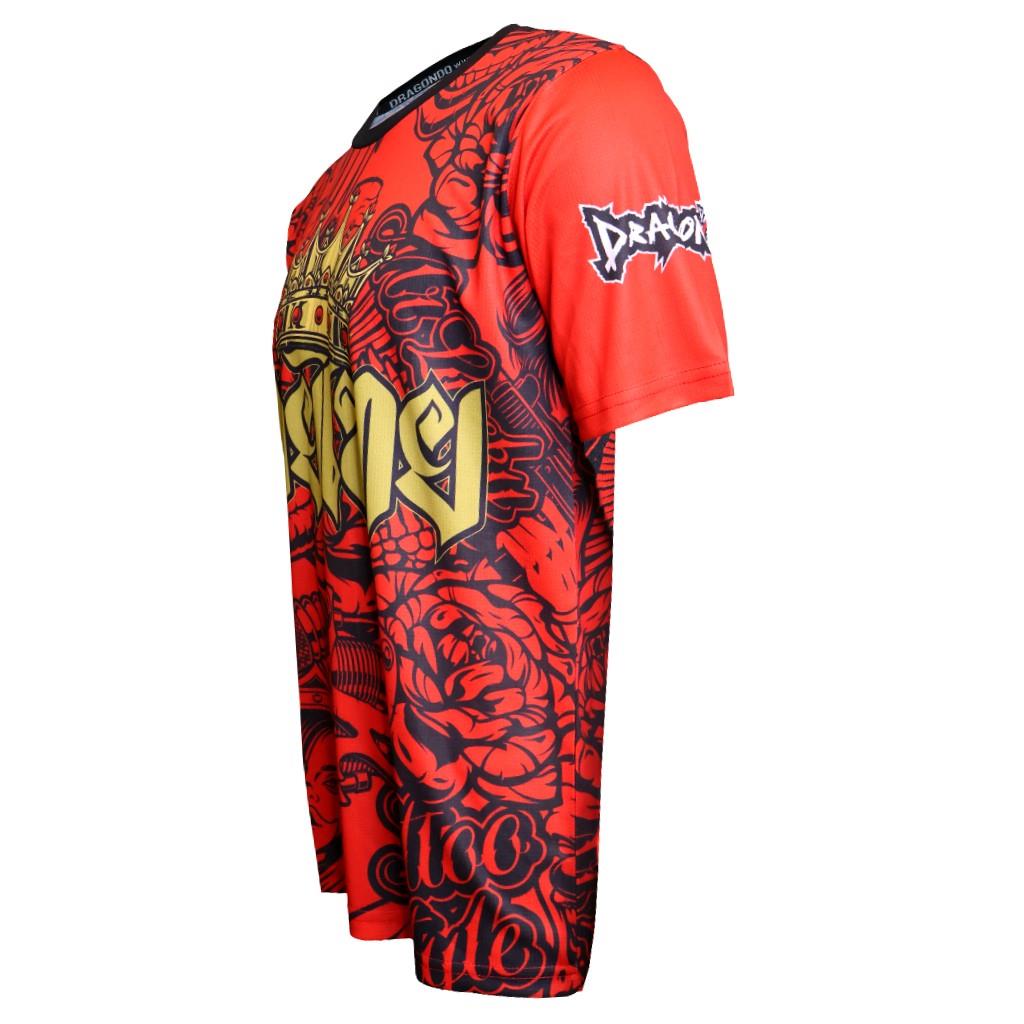 DragonDo TX8598 Muaythai T-Shirt, Digital bedrucktes Muaythai T-Shirt, Rot