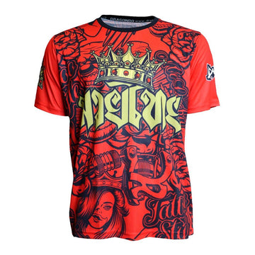 DragonDo TX8598 Muaythai T-Shirt, Digital bedrucktes Muaythai T-Shirt, Rot