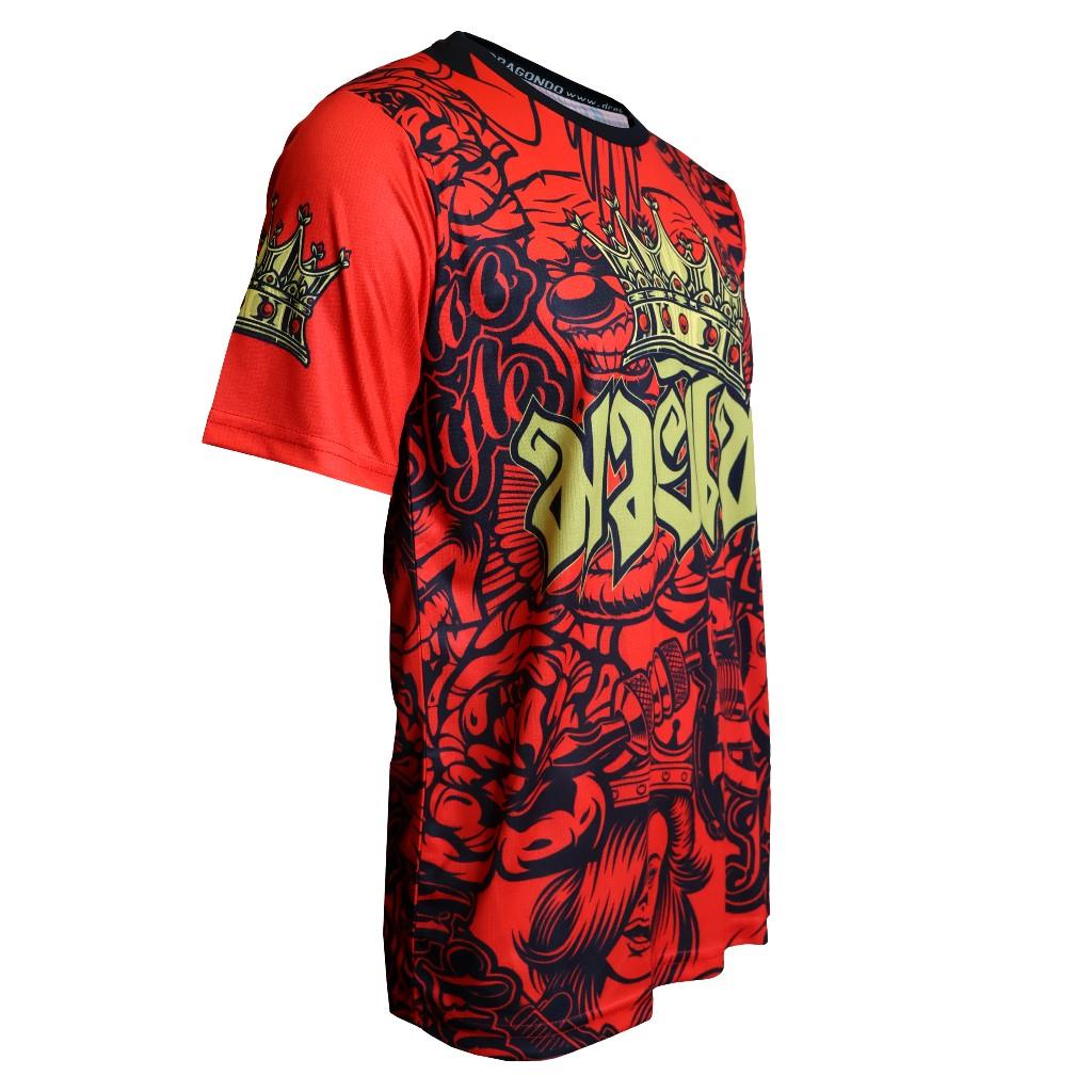 DragonDo TX8598 Muaythai T-Shirt, Digital bedrucktes Muaythai T-Shirt, Rot
